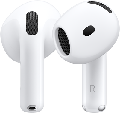 AirPods 5 hardware, showing front and back view showcasing design