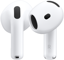 AirPods 5 hardware, showing front and back view showcasing design