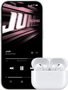 AirPods Pro 3 in MagSafe Charging Case, iPhone 17 Pro, Apple Music plays Everybody Laughs by David Byrne and Ghost Train Orchestra