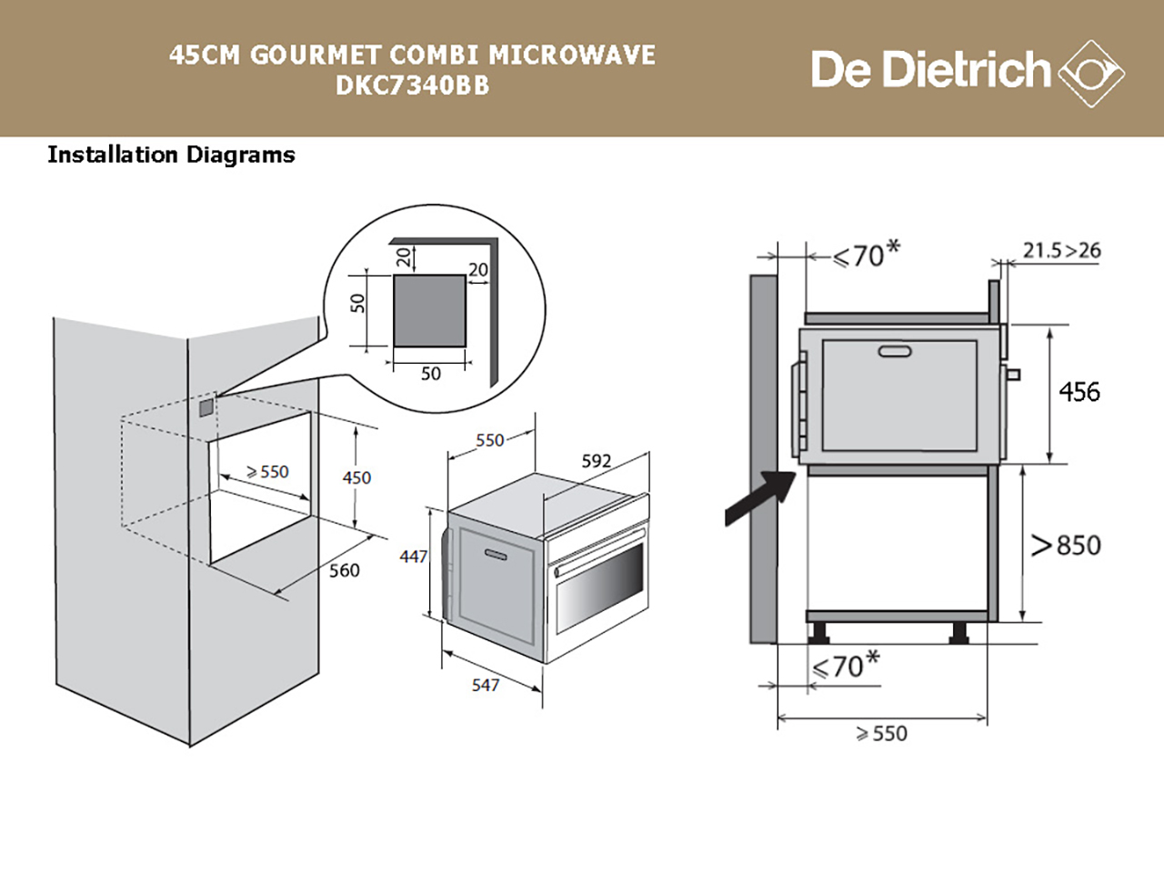 Micro-ondes DKC7340BB - De Dietrich