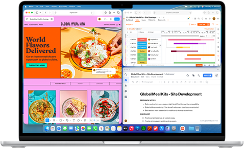 MacBook Air with multiple apps open