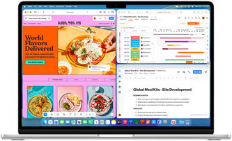 MacBook Air with multiple apps open