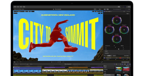 MacBook Air screen showing video editing to demonstrate M5 chip capabilities