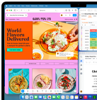 MacBook Air with multiple apps open