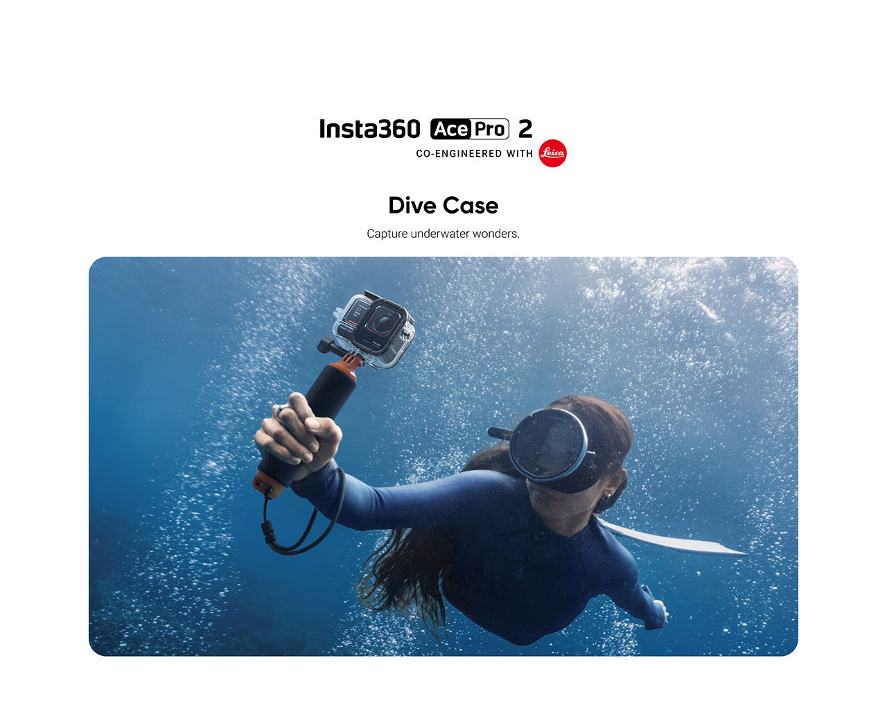 thumbnail image 2 of Ace Pro 2 Waterproof Case Dive Case For Insta360 Ace Pro / Ace Pro 2 - 60m Waterproof Housing With Dual Cold Shoe Mounts Tempered Glass Lens Ace Pro 2 Case 2 of 12
