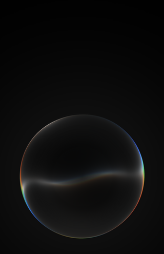 Siri AI interface, transparent orb on black background with text reading: "Hey Siri, what time should I leave for practice?"