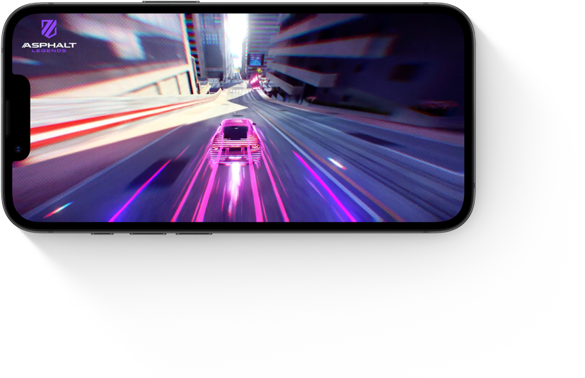 iPhone 17e showing a racing game being played