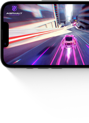 iPhone 17e showing a racing game being played