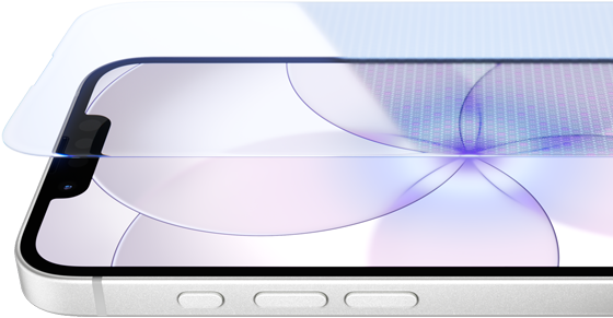 iPhone 17e, front exterior with Ceramic Shield 2, side exterior, white colour, buttons: Action, volume