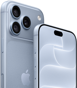 iPhone 18 Pro, glacier, front and back view showing Ceramic Shield, triple camera system