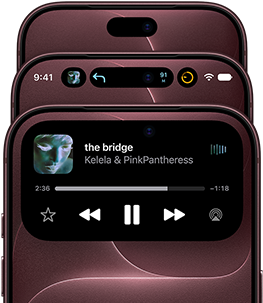 3 iPhone 18 Pro devices in Burgundy fanned out to show Dynamic Island in different modes: off, minimised, maximised