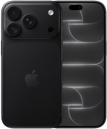 iPhone 18 Pro, back exterior, black colour, Pro Fusion camera system at top, Apple logo in centre, front exterior, all-screen design