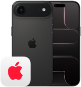 iPhone Air, back exterior, Space Black colour, AppleCare+ logo