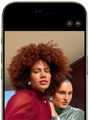 iPhone Air, front exterior, Centre Stage for photos feature in use