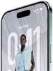 iPhone Air, front exterior, side exterior, showcasing all screen display with Lock Screen