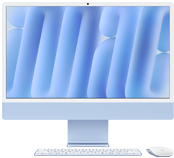 iMac, front exterior, blue color
