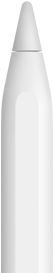 An Apple Pencil showing the tip of the device