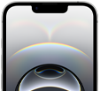 iPhone 16e, all-screen design, Dynamic Island centred near top, thin black display border