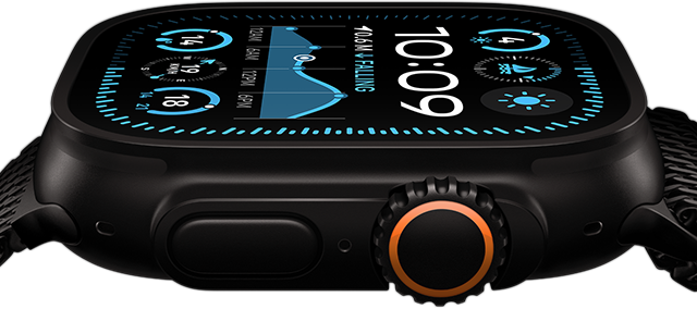 Profile angle of Apple Watch Ultra 2