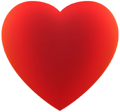 Red heart, indicating heart rate monitoring feature